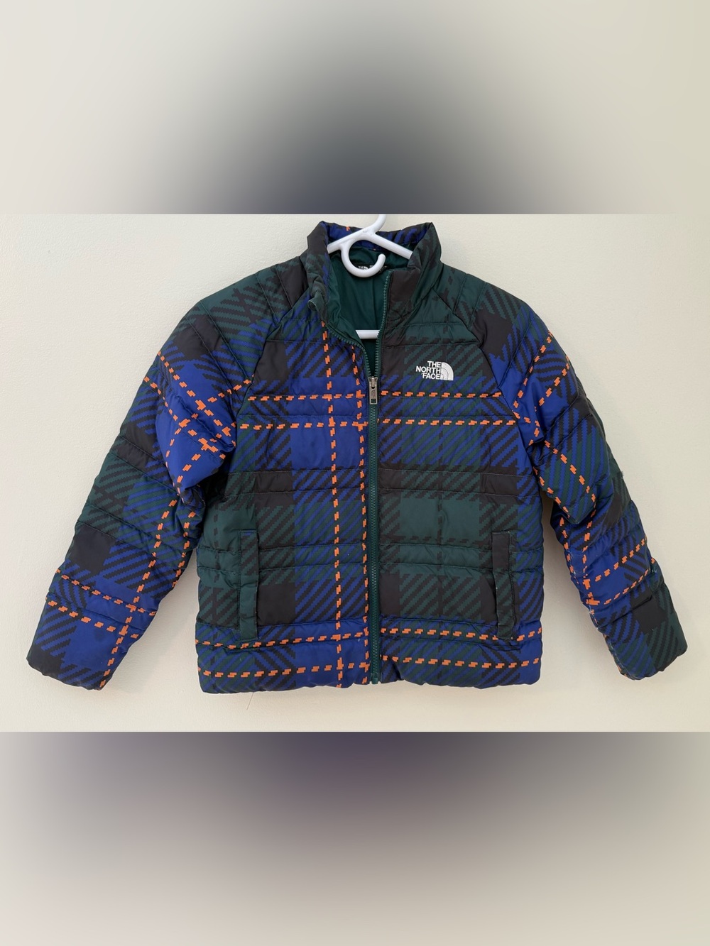 The North Face Boys Puffer Jacket Plaid Sz 10